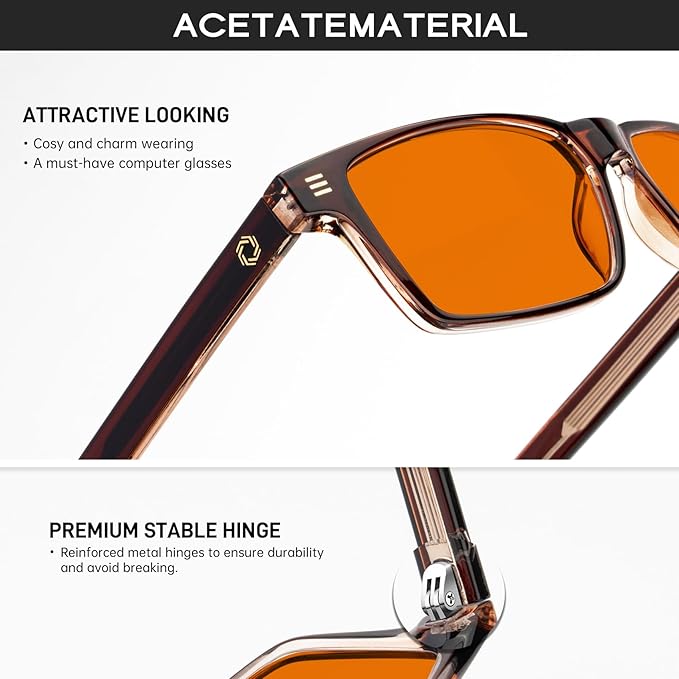 ANYLUV Blue Light Glasses Men Woman, Blue Light Blocking Glasses for Computer Gaming, Eye Strain Relief Eye Protection