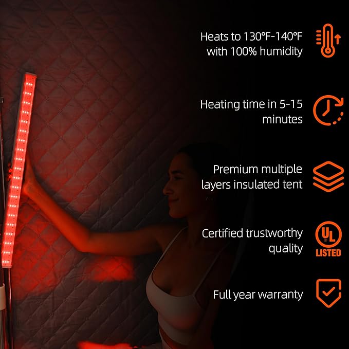 Portable Steam Sauna Tent for Home 3L Infrared Sauna for Indoor, Outdoor, Gym, Spa