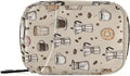 Beige Donut Coffee Cups and Moka Pots Travel Pill Organizer Case Box Container Weekly Portable Vitamin Medicine Holder Storage Bag with Zipper Removable