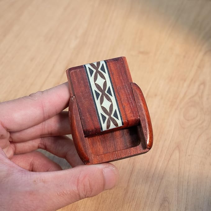 2 pcs Small Wood Box Pill Organizer Travel Container Decorative Keepsake Case Cute Hidden Safe Storage Solution for Jewelry Medication Daily Use Natural Hardwood Mini Decorative Box