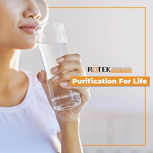 Rotek Water Systems Reverse Osmosis Water Filtration System, Under Sink 6-Stage ION RO Water Filter System, No Pump, Contains Leak Stop Valve, 100 GPD, Deioniization