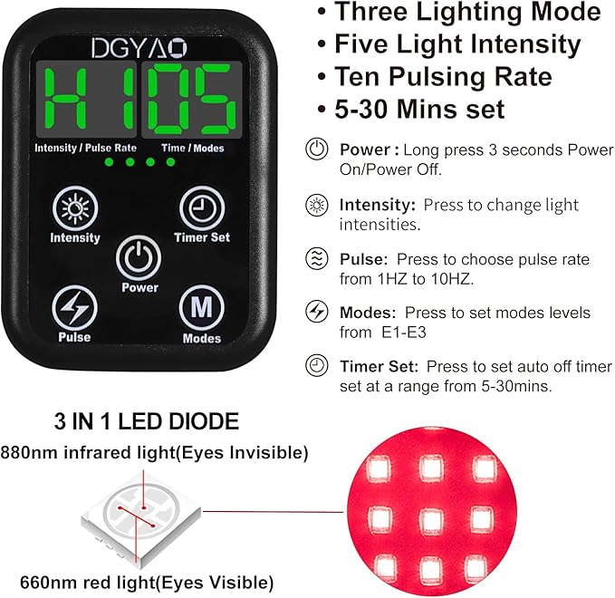 Cordless Led Red Light Therapy for Shoulder Neck Pain Relief Portable Near Infrared Light Therapy Devices for Body Joints Muscle Nerve Relax Wearable Wrap Pads with 6000mAh Battery…