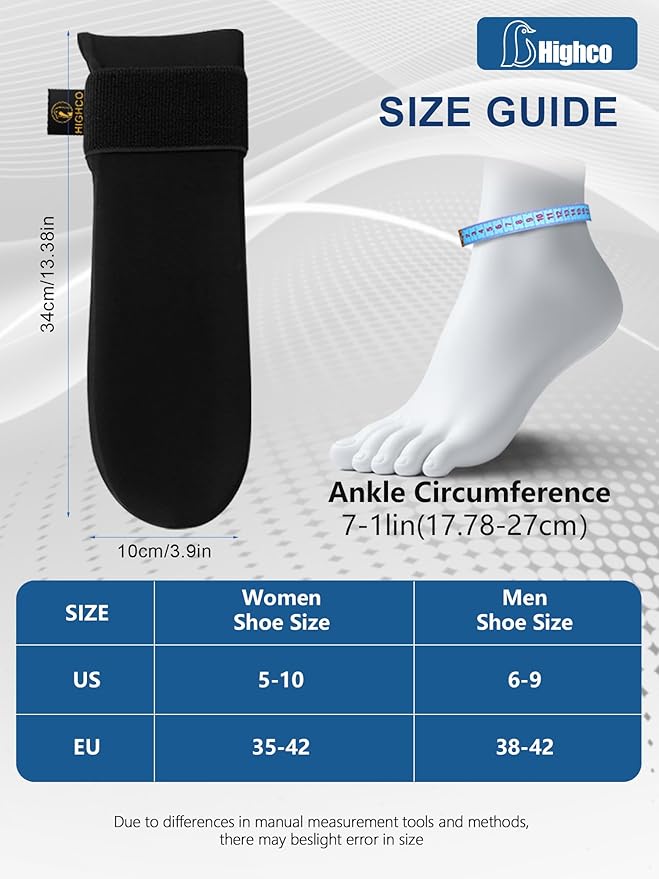 highco Ankle Ice Pack Wrap for Swelling and Injuries Recovery,Reusable Gel Ice Pack for Foot and Ankle,Ice Cold Compression Sock for Foot Heel Wrap,Tendonitis,Plantar Fasciitis,Swelling,Sprained,Black