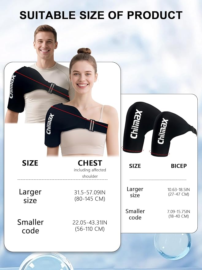 Shoulder Ice Pack Wrap, Reusable Hot and Cold Therapy Compression Wrap for Rotator Cuff, Arm, and Shoulder Periarthritis Pain Relief, Fatigue Reduction,Post-Surgical Rehabilitation