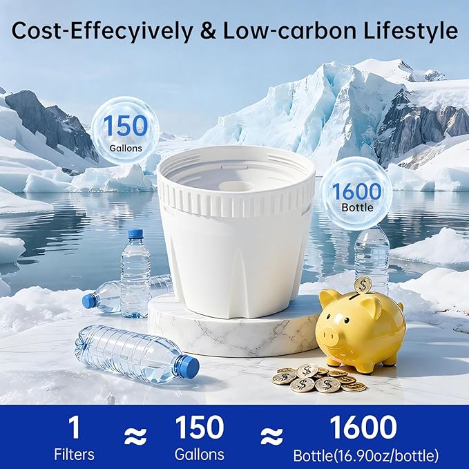 Replacement Filters for EPIC Pitcher Filtration System, Reduces Fluoride, Chlorine, Lead, Odors, Last Up to 3 Months or 150 Gallons (Pack of 4)
