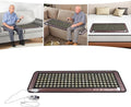 20 x 59 Inch Infrared Heating Pads for Full Back, 138 Pieces Natural Jade Electric Heating Pad for Back Neck Shoulder Fast Pain Relief (Coffee)