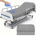 2 Pack Hospital Bed Sheets with Elastic All Around for a Perfect Fit,Waterproof Sheets for Hospital Bed at Home,Reusable and Machine Washable, 36" x 80" x 14" (Floral-Grey)