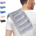 SuzziPad Microwavable Heating Pads for Neck and Shoulder Back Discomfort, 7x16 Fatigue Soothing Heated Pad Microwave, Moist Hot Packs, Unscented Heat Pack for Aches, Sore Muscle, Gray