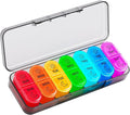 Betife AM PM Pill Organizer 7 Day, Weekly Pill Organizer 2 Times a Day, Daily Pill Box AM PM, Portable Travel Medicine Case, Day and Night Pill Container for Medication, Vitamin or Supplement（Black）