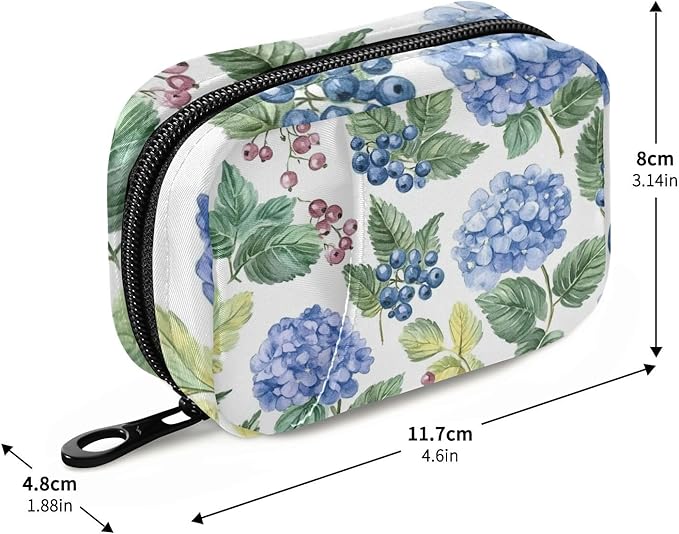 Travel Pill Case Flower Leaf Weekly Small Pill Box 7 Day Pill Box Pill Organizer Bag