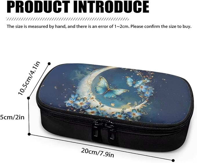 Blue Butterfly Moon Insulin Cooler Travel Case for Insulin Pen Sturdy Medical Cooler Bag Insulin Storage Bag for Diabetes and Other Diabetic Supplies for The Daily Life and Trip