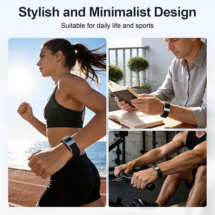 Nylon Loop Compatible with Hume Band, Breathable Replacement Strap for Women Men, Soft Adjustable Sport Wristband for Fitness Tracker