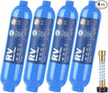 SheeChung RV Water Filter 4 Pack with Flexible Hose Protector, NSF Certified, Inline Hose Water Filter for RV, Boat, Campsite – Reduces Odors, Bad Taste, Chlorine, Rust