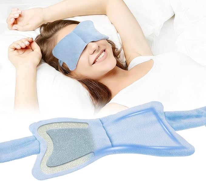 SPRING SEAON Weighted Eye Mask with 100% Patented Light Blocking Design for Men and Women, Velvet Gravity Eye Mask with Adjustable Head Circumference for Sleeping, Airplane, Travel, Gifts for Wife