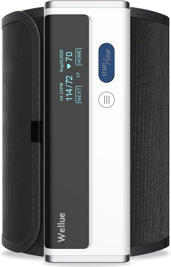Wellue BP2A Smart Blood Pressure Monitor - Wireless Uppr Arm Cuff Bluetooth BP Machine with One Piece Design, Stores Historical Data and Connects Easily to The APP for iOS & Android