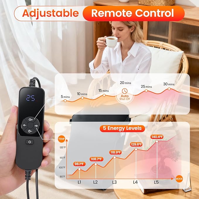 LIGHTIUM Red Light Therapy for Feet & Legs – 2026 Upgraded Device with 480 LEDs, 3-in-1 Chips, Extra-Large Infrared Wrap, 5 Modes, Adjustable Timer, Ideal Gift for Women & Men, 11.8" × 15.7" × 25.5"