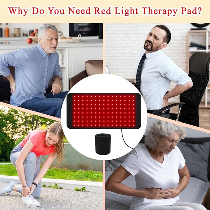 Red Light Therapy for Body, 660nm 850nm 16" 3 in 1 LED Infrared Redlight Therapy Belt Wrap Pad for Neck Shoulder Back Knee Muscle