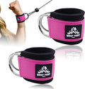 Wrist Cuffs with Dual D-Rings – Secure & Comfortable Support for Cable Machine Workouts, Lateral Raises, Arm Strength Training, and Triceps Exercises