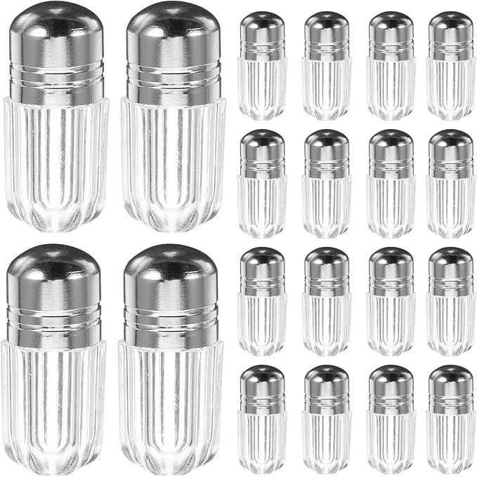20Pcs Mini Plastic Pill Bottles with Secure Caps Clear Travel Vials for Pills Capsules Medicine Storage and Small Item Organizer
