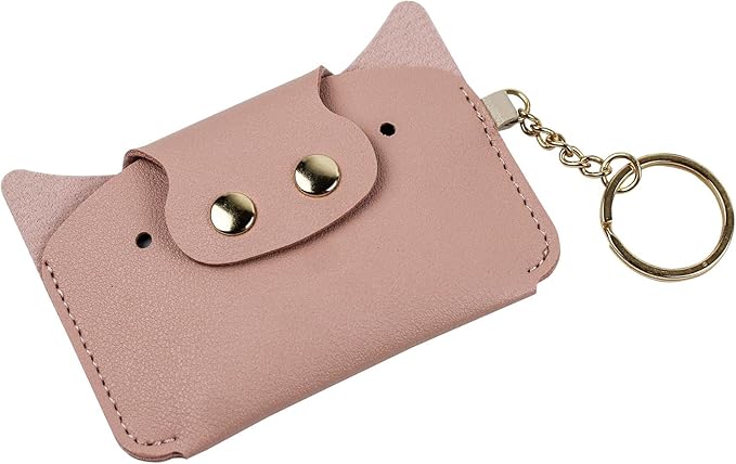 Birth Control Pill Case/Wallet PU Leather Medicine Holder Cute with Keychain(Pink)