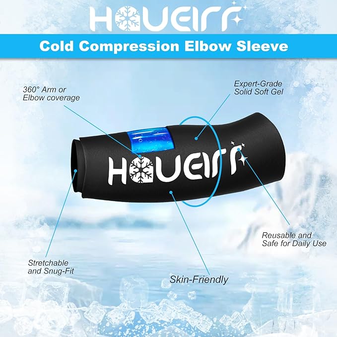 Knee Ice Pack Wrap with Compression Sleeve, Flexible Gel Ice Wrap for Knee, Elbow, Ankle, Foot, Reusable Hot & Cold Therapy for Injuries, Pain Relief, Meniscus, ACL, MCL Recovery -S