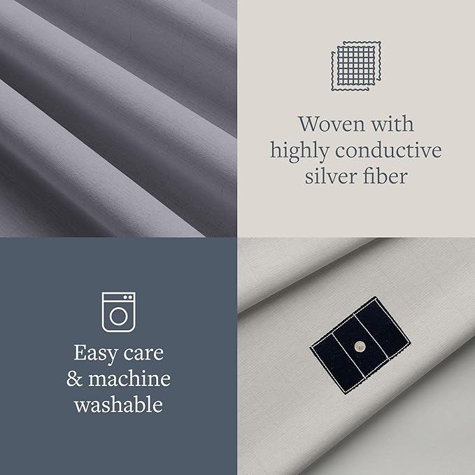 GroundLuxe Organic Fitted Grounding Sheet in Gray for a King Size Bed
