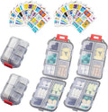 2PCS 7-Day Pill Organizer with Labels – Travel Pill Case, Daily Medication Organizer | Compact & Secure | Fits in Pocket/Purse (3.7” x 2.4”)