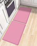 AUTODECO Set of 2 Kitchen Mat and Rugs Washable Cushioned Anti-Fatigue Kitchen Rug for Floor 17"x29" +17"x29", Watermelonred