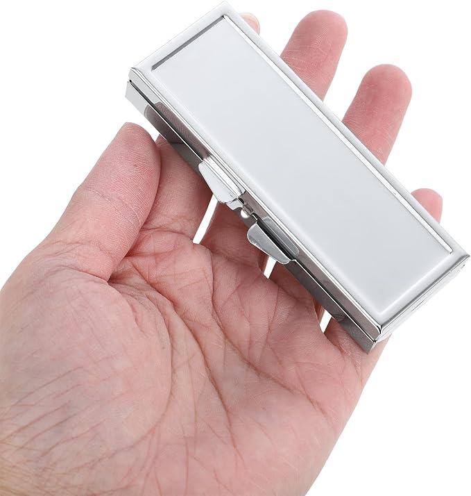 Healifty Box Pill Storage Case Medication Organizer Weekly Stainless Steel 7 Day Pill Case Daily Pill Organizer Pill Storage containers Medicine Organizer Blush Travel Square