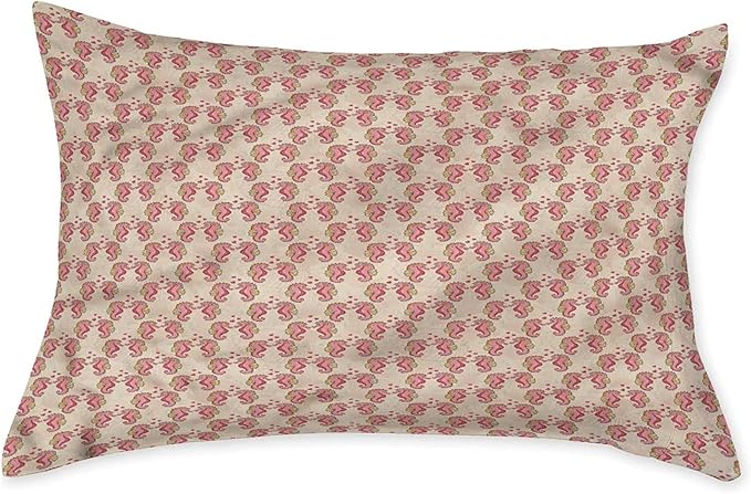 Decorative Fitted Sheet Set Twin Size, Sea Horse Deep Pockets Fitted Sheet & 2 Pillow Sham Set(No Flat Sheet), Romantic Couple in Love Printed Microfiber Bedding 3pc Set, for Mattress (Deep: 5"-15")