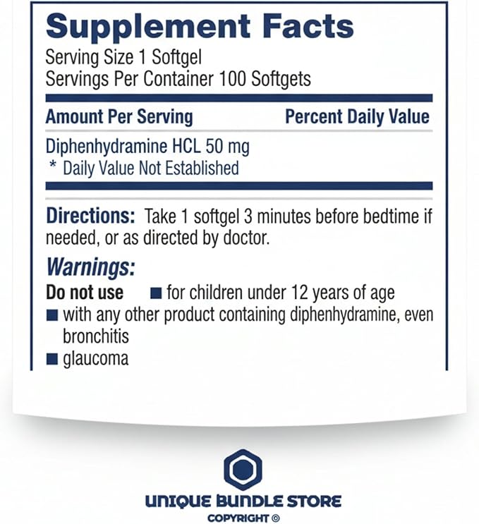 Maximum Strength Nighttime Sleep Aid 50mg – 100 Softgels, Night Time Sleep Support for Adults, Non-Habit Forming Sleeping Aid, Sleep Pills + 7 Day Pill Organizer Included (Pack of 2)