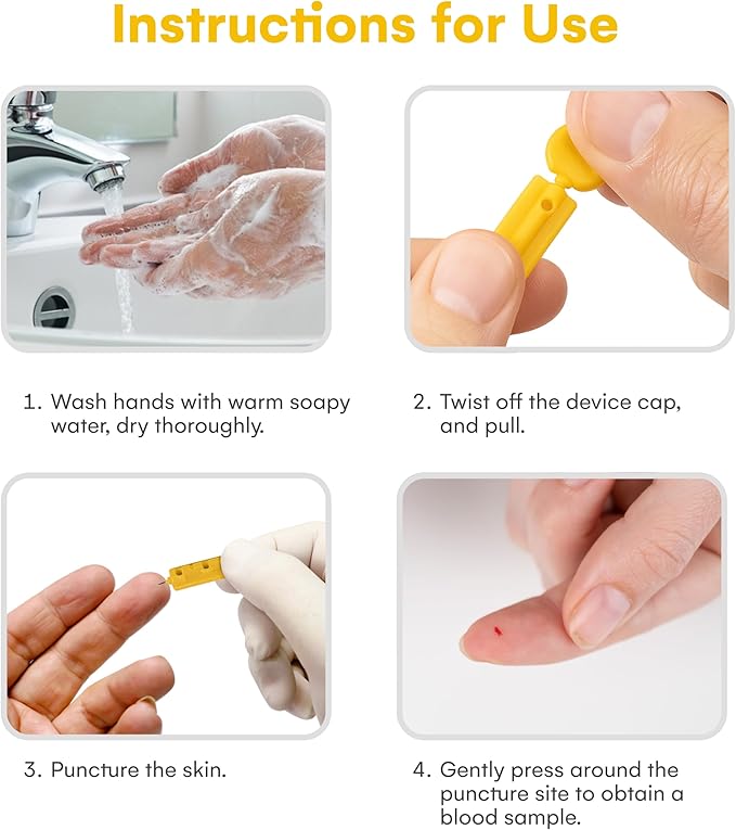 Care Touch Lancets for Diabetes Testing - 30 Gauge Diabetic Lancets for Blood Testing and Glucose Testing - Fits Most Lancing Devices - Sterile, Single Use 30g Blood Sugar Lancets - 300 count