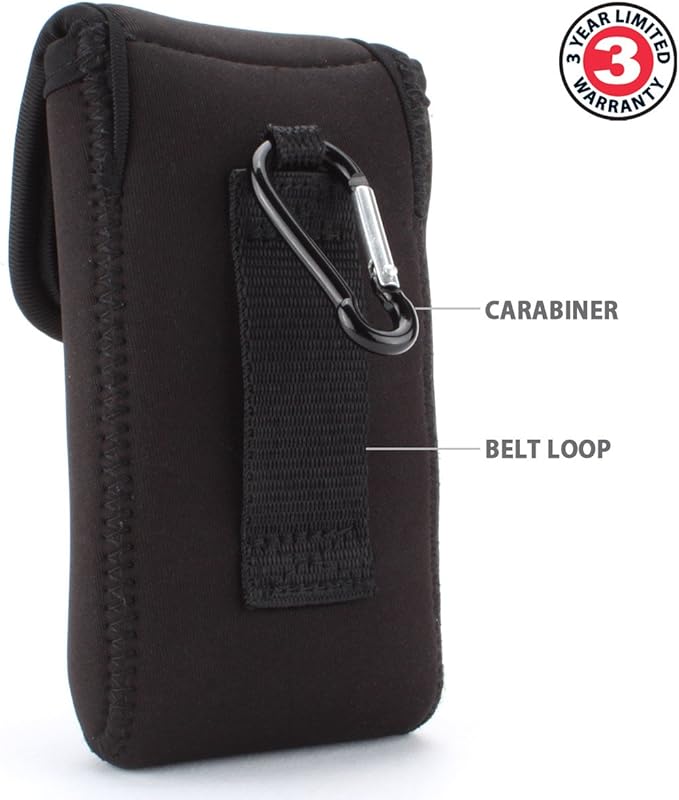 USA Gear Large Continuous Glucose Monitor Receiver Belt Case Compatible with Dexcom G7 Receiver, Dexcom G6, and More CGM Glucose Monitor Devices - Flexible Neoprene with Scratch Resistant Interior