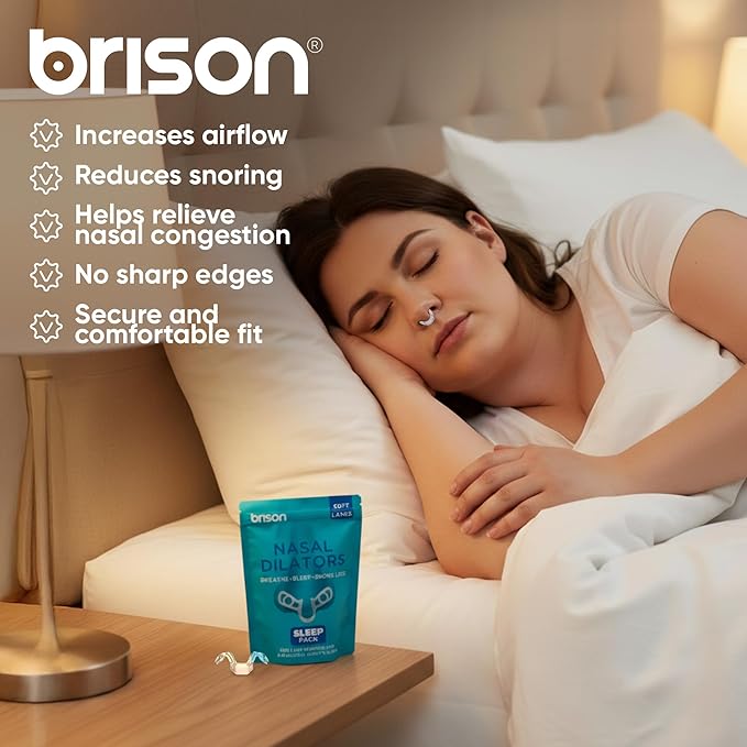 Brison Nasal Dilators for Breathing and Sleeping 3 Pack Anti Snoring Nose Vents Better Sleep Easier Breath Stuffy Nose Relief Airflow Expander Nostril Opener Soft