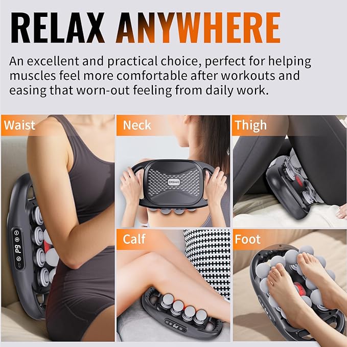 Upgraded 16-Head Massage Gun, Electric Deep Tissue Body Massager, Professional Muscle Massager Tool for Easing Shoulder, Back, Neck, Legs, 9 Modes / 99 Speeds, Massage Gifts for Women, Men
