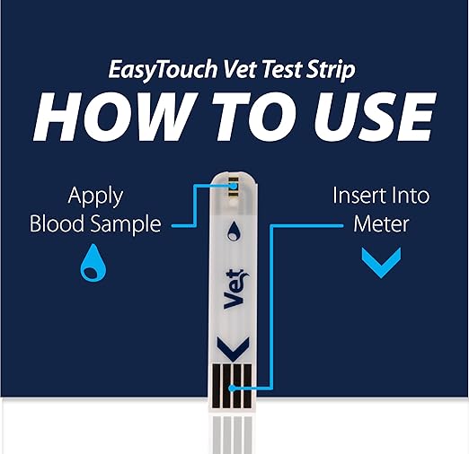 Easy Touch Pet Glucose Test Strips for Dogs & Cats (50 Count)