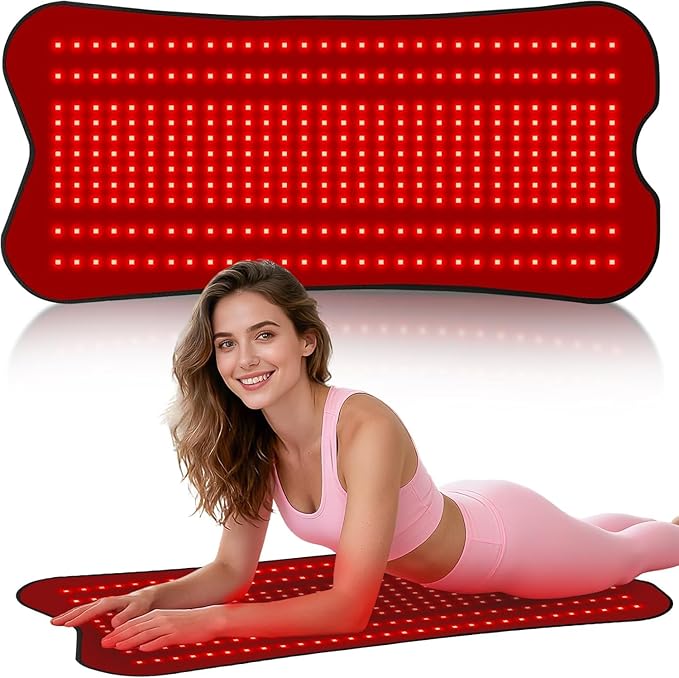 Upgrade Red Light Therapy for Body -31.5''*14.2'' Red Lights Therapy Pad with 330 LEDs 660nm&850nm Infrared Light Therapy Mat, Chirstmas Birthday Festival Gift for Women Men Father Mother Lover