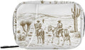 Ollabaky American Wild West Desert Cowboys Cactus Pill Organizer Travel Pill Cases Bag Portable Pill Container 7 Days Pill Box Organizer Vitamin Supplement Holder with Zipper for Family