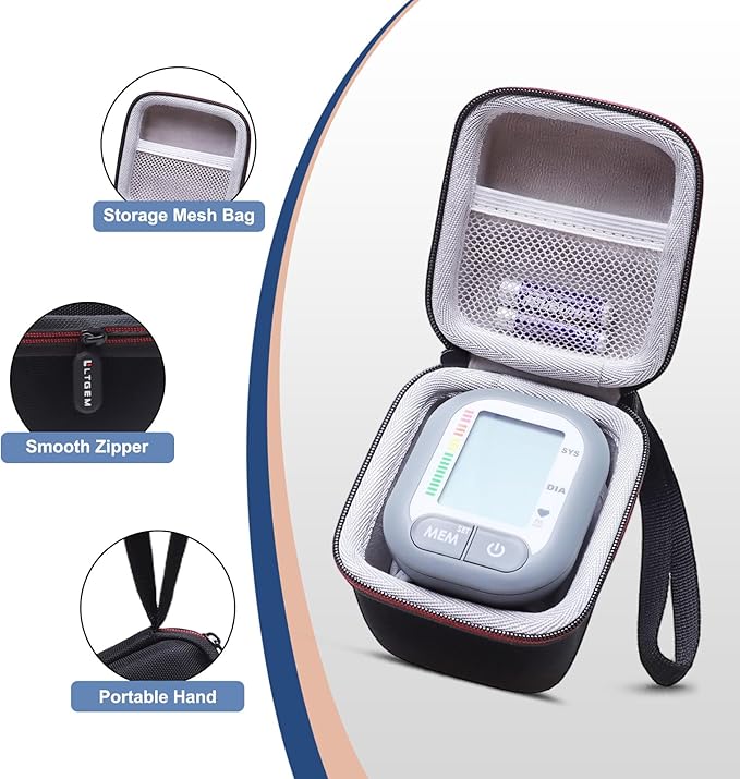 LTGEM Case Compatible with Medline Digital Wrist Blood Pressure Monitor, Case Only