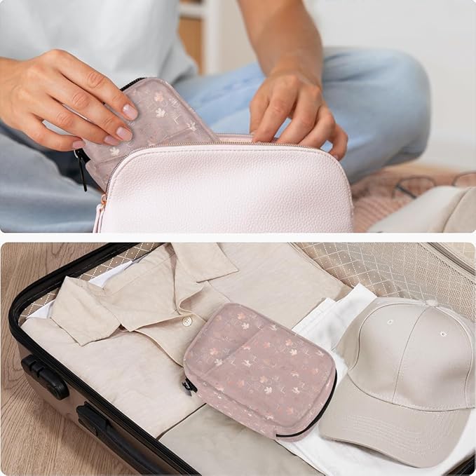 Pill Organizer Box Pink Gold Cactus 7-Day Weekly Medicine Pill Case Travel Pill Container Portable Pill Holder Storage Purse Bag Small Compact Size for Vitamin Supplement Birth Control