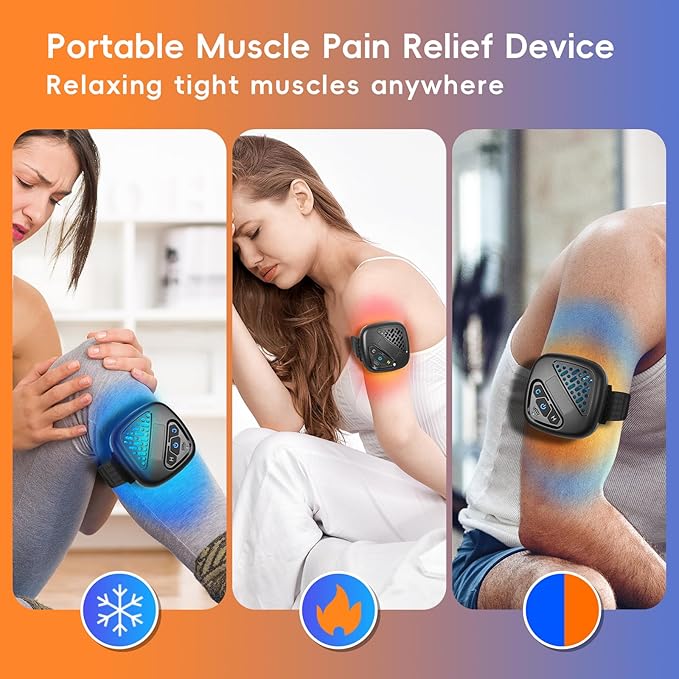 Instant Heat Cold Relief Machine, Portable Heating Pad for Pain Relief, Muscle Relaxer, Contrast Electric Heating Pad Cold Pack, Wearable Cordless Heating Pad for Neck Shoulders Back Arm Leg Knee