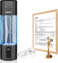 WochiTV Hydrogen Water Bottle Generator, 6400PPB High Concentration Portable Hydrogen Water Machine with SPE/PEM Tech & LED Display, 7oz Leak-Proof BPA-Free Bottle for Gym, Travel, Gifts BLACK