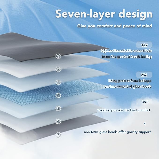 Topcee Weighted Blanket for Adults (12 lbs, 48" x 72") Twin Size Soft Cooling Heavy Blanket Sleeping, Apply to 110-130 lbs Body, Thick Breathable Blanket with Glass Bead, Easy Care