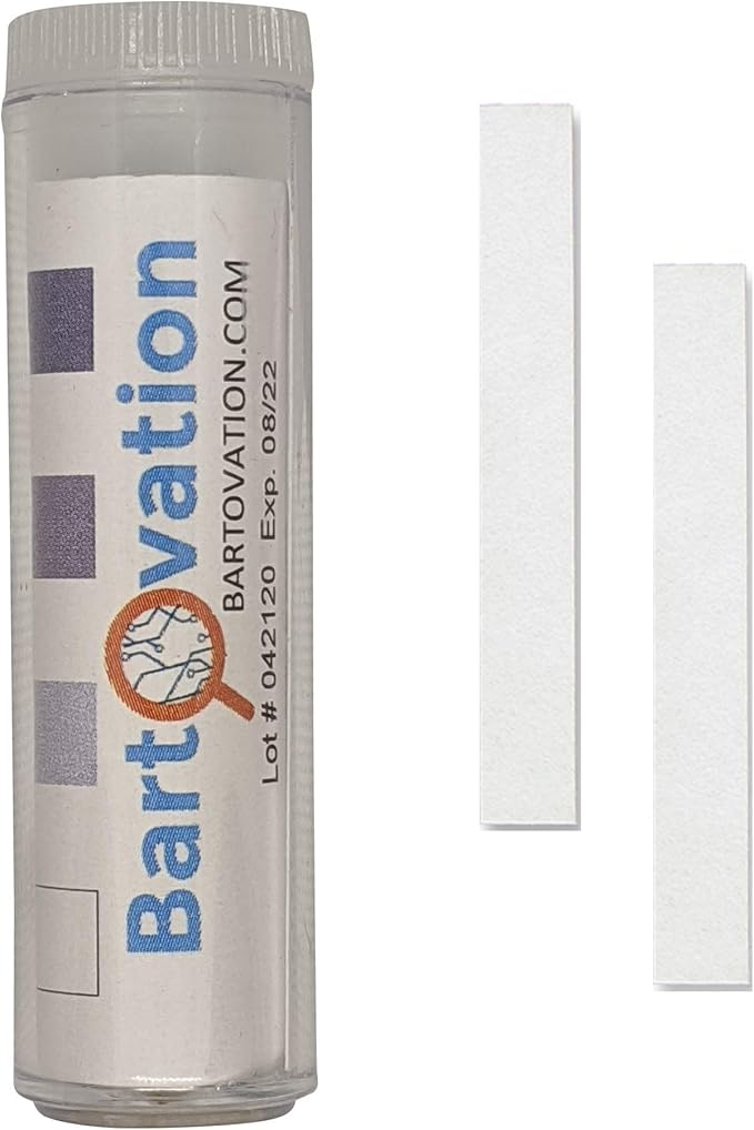 Restaurant Sanitizer Iodine Test Paper, 0-50 ppm [Vial of 100 Paper Strips]