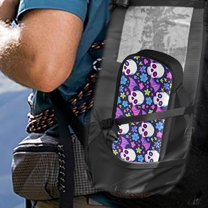 Halloween Skull Bats Insulin Pen Cooler Travel Case Insulated Glucose Meter and Diabetic Supplies Organizer Carrying Bag for The Daily Life and Trip, Halloween Decor