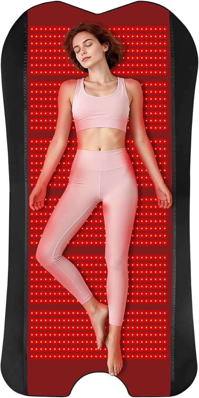 Red Light Therapy for Body, 76.8''x 39.4'' Eligible Red Light Therapy Pad, Dual Chip Grade 1260 LEDs 660nm & 850nm Light Therapy Mat with Timer Remote Control