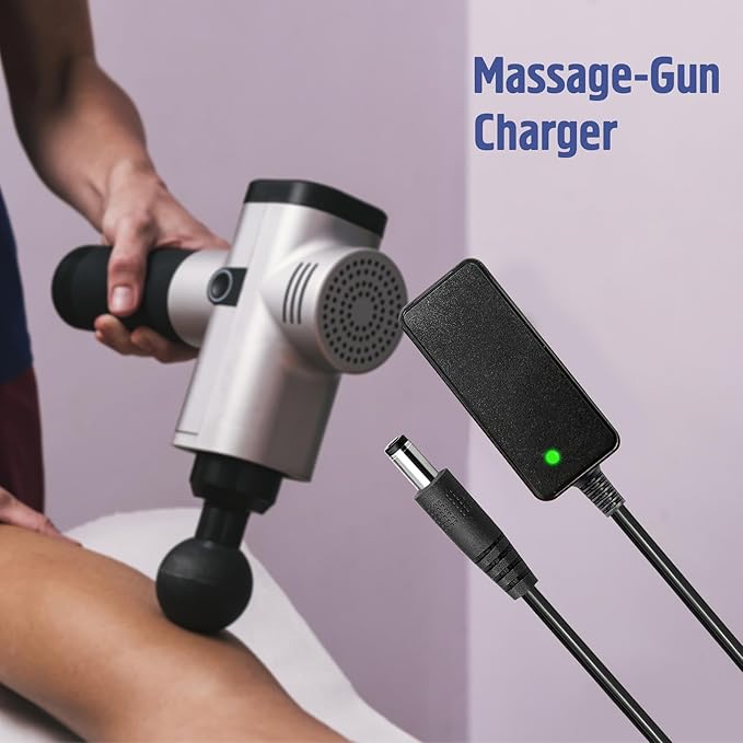 24V AC Adapter for Massage Gun Charger Output: DC 24V or 25.2V Massage Gun Power Cord Muscle Blaster Only fit with Brushless Motor Massage Guns(Don't Fit 12V or 16.8V Charger)