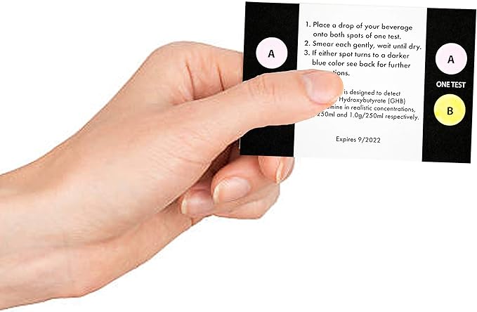 10 Strips - 20 Tests. Test Your Drink or Beverage. Escape Drink Spiking. Detect GHB or KETA Using The Personal Test Strips.