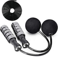 2 in 1 Jump Rope for Women Men and Kids - Tangle-Free Cordless Skipping Jump Rope with Ball Bearings and Foam Handles for Rapid Speed Fitness Workouts