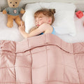 yescool Pink Weighted Blanket 3 Pounds Cooling Weighted Lap Blanket, Heavy Blanket for Sleeping, Weighted Throw Blanket Gifts for 20-40lbs, 36"x48"